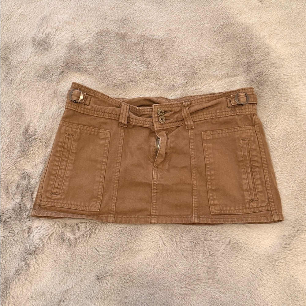 John Galt Cargo Mini Skirt